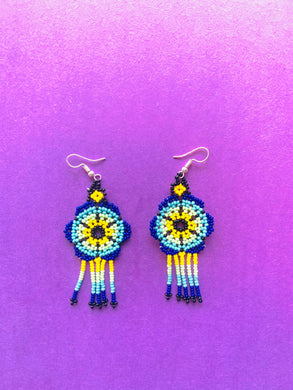 Huichol earrings - colibrilove