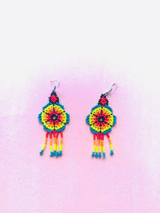 Huichol earrings - colibrilove