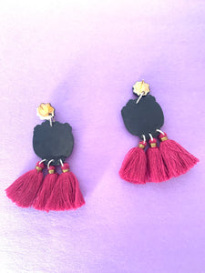 Calavera wood earrings - colibrilove