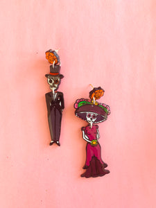Day of the dead earrings - colibrilove
