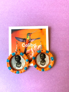 Bottle cap earrings - colibrilove